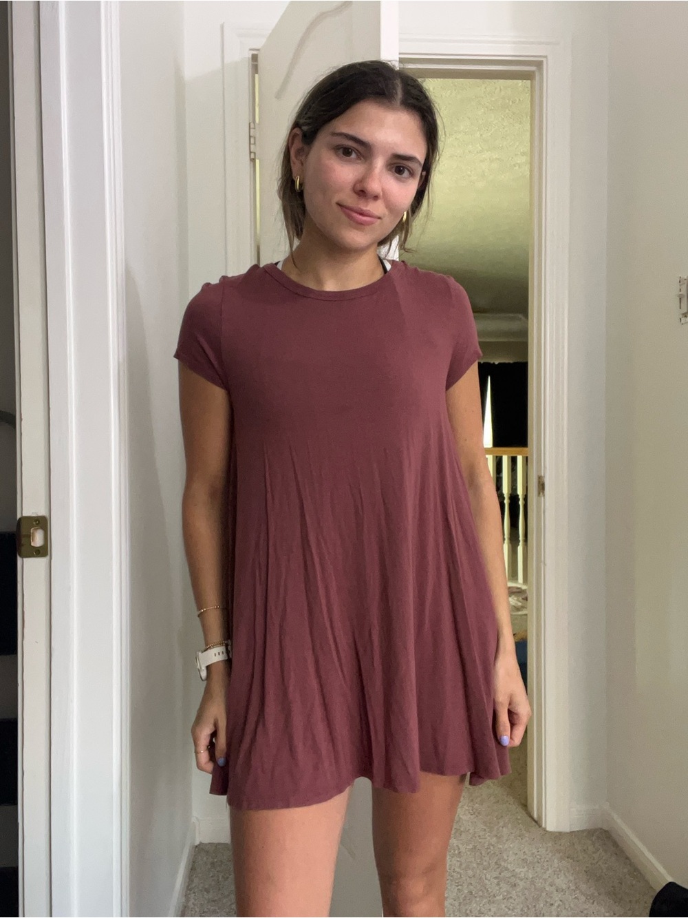 The Classic Mauve Mini Dress